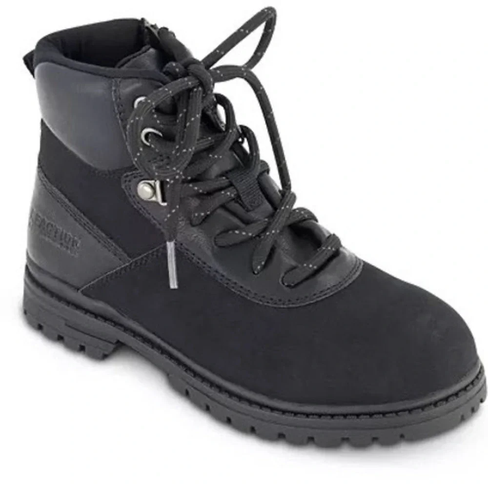 NIB Kenneth Cole New York Little Big Boys Isaac Gabriel Black Lace Up Boots Sz 2